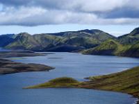 Halbinse in Vogelkopfforml im Langisjór See - Hochland
